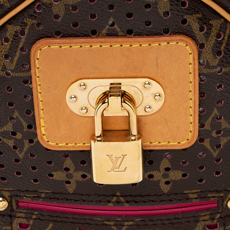 Louis Vuitton Limited Edition Monogram Canvas Perforated Speedy 30 Satchel (SHF-20760)