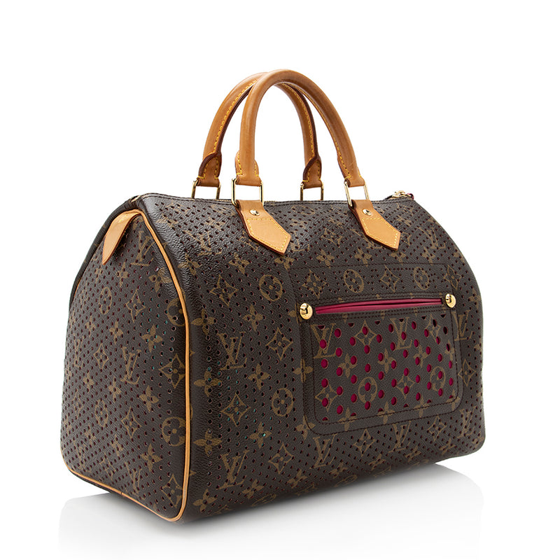 Louis Vuitton Limited Edition Fuchsia Perforated Speedy 30 Bag