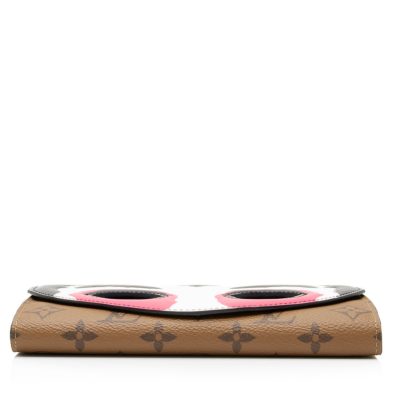 Louis Vuitton Limited Edition Reverse Monogram Kabuki Sarah Wallet (SHF-23935)