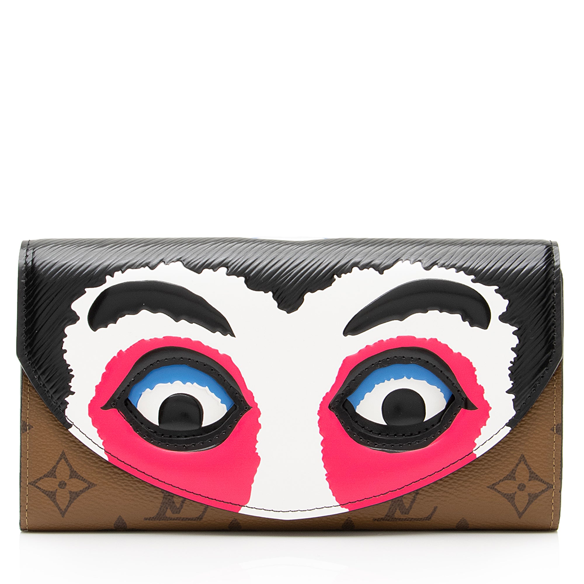 Louis Vuitton Limited Edition Reverse Monogram Kabuki Sarah Wallet (SHF-23935)