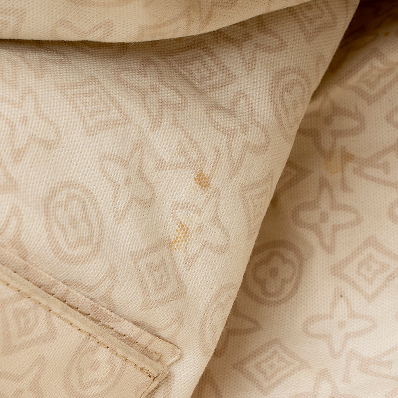 Louis Vuitton Brown Tahitienne Cabas PM White Beige Cream Leather Cloth  Cloth ref.139000 - Joli Closet