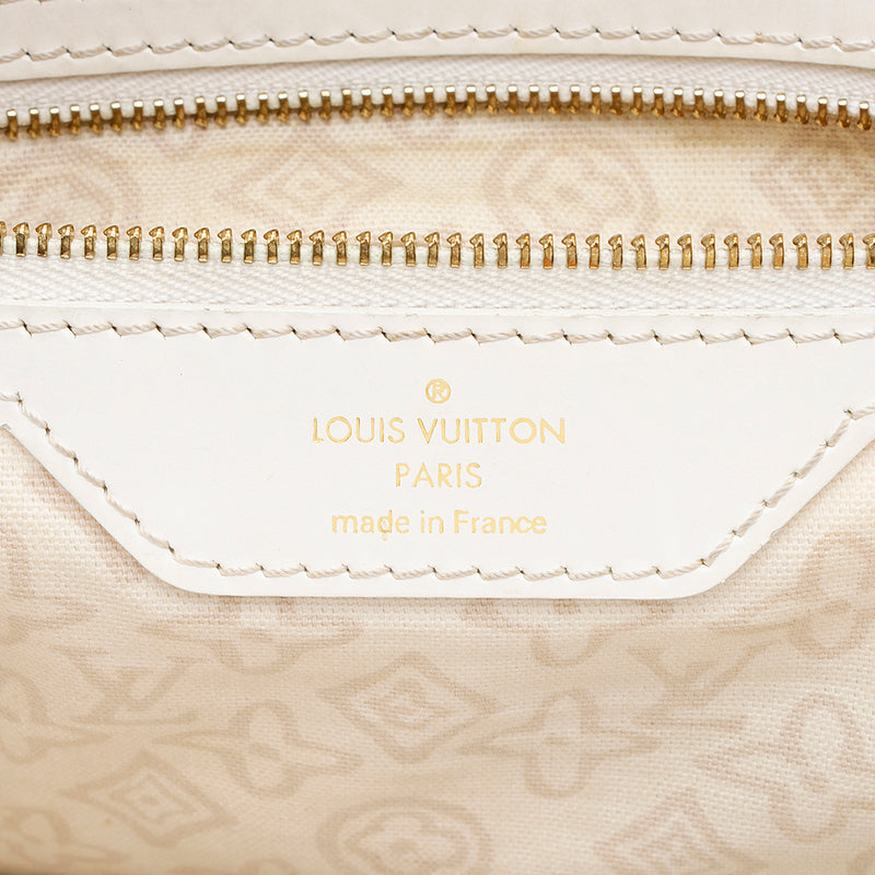 Louis Vuitton Brown Tahitienne Cabas PM White Beige Cream Leather Cloth  Cloth ref.139000 - Joli Closet