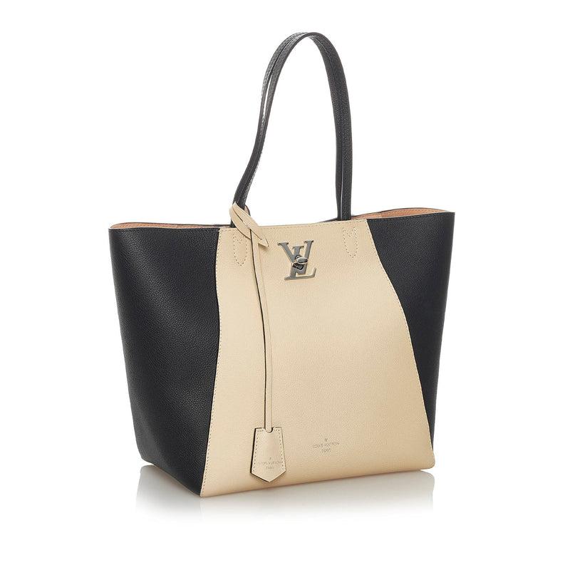Louis Vuitton Black Leather Lockme Tote Bag Louis Vuitton
