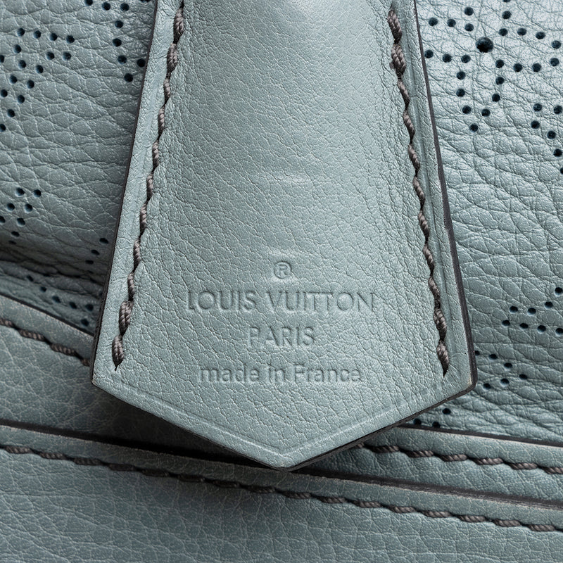 Auth Louis Vuitton Stellar Handbag Mahina Leather gm Slategray