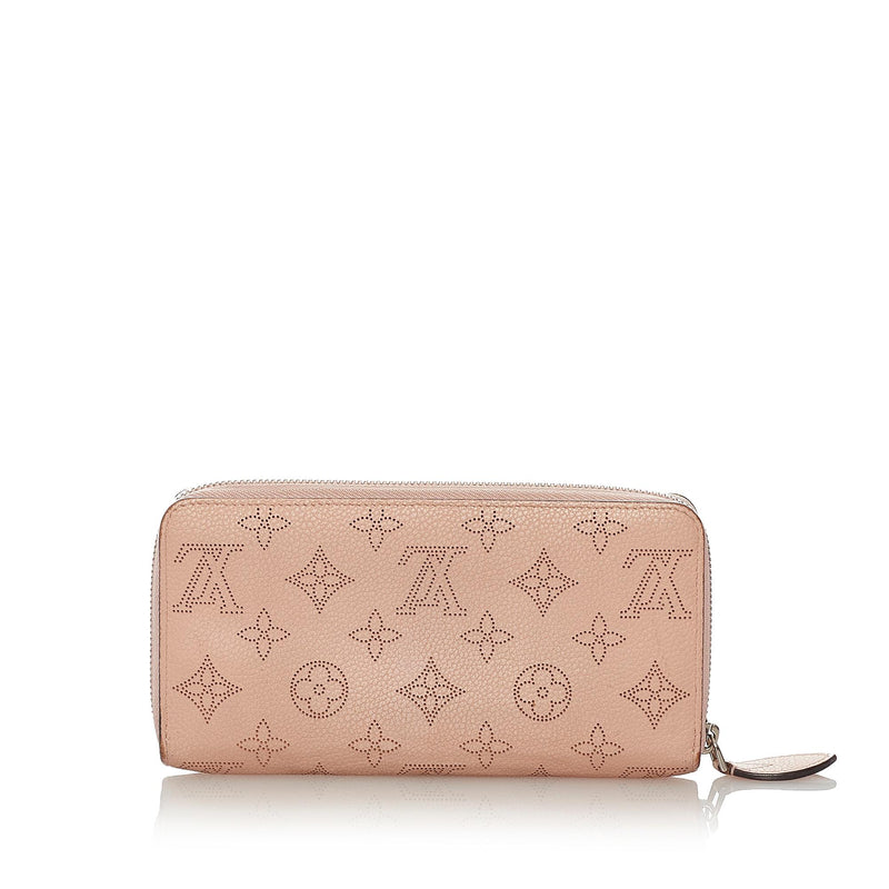Louis Vuitton Mahina Long Zip Wallet Magnolia Rose Pink Leather