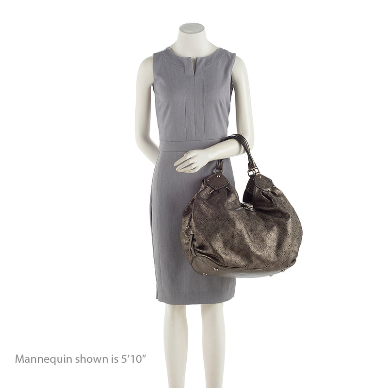 Louis Vuitton Metallic Mahina Leather L Hobo - FINAL SALE (SHF-19533)