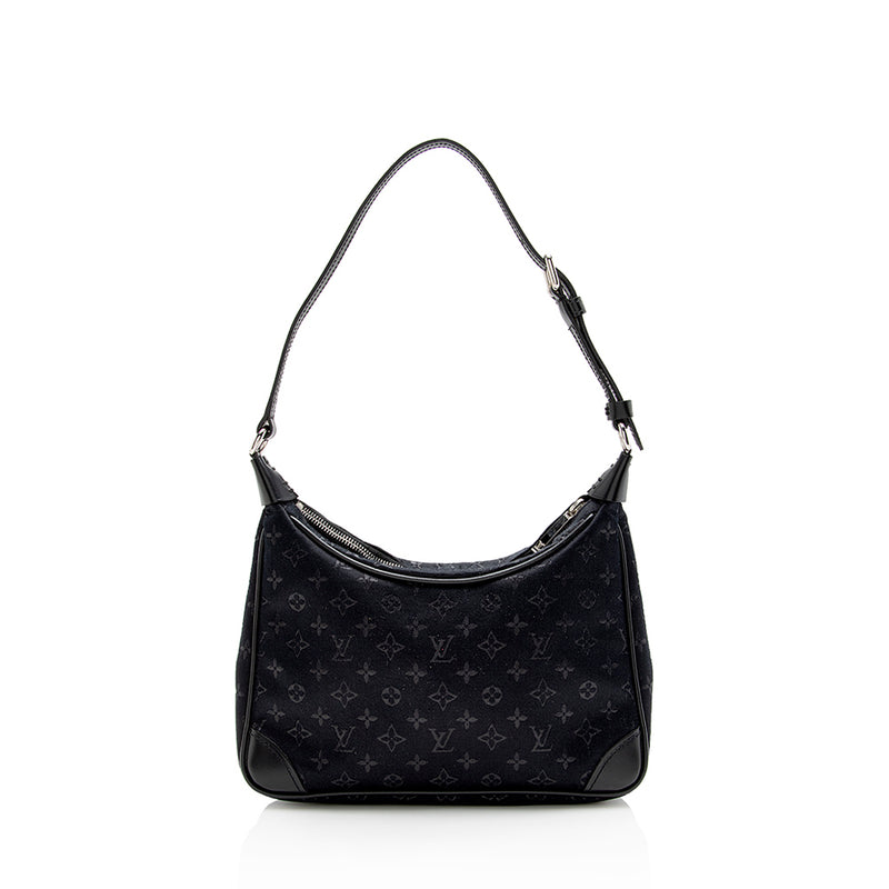 Louis Vuitton Mini Monogram Satin Boulogne Shoulder Bag (SHF-16548)