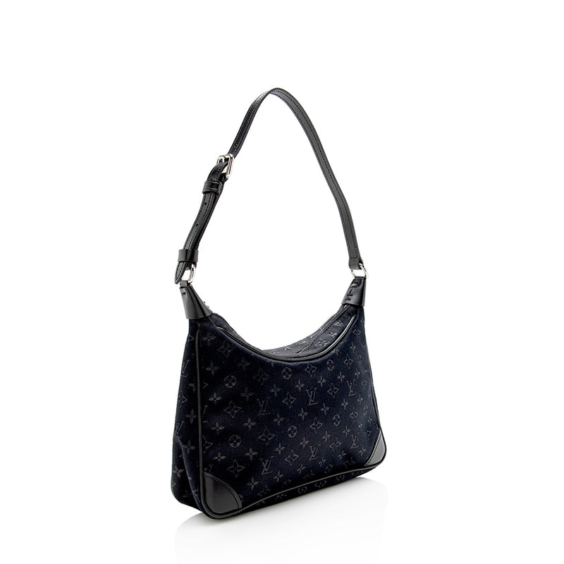 Louis Vuitton Mini Monogram Satin Boulogne Shoulder Bag (SHF-16548)