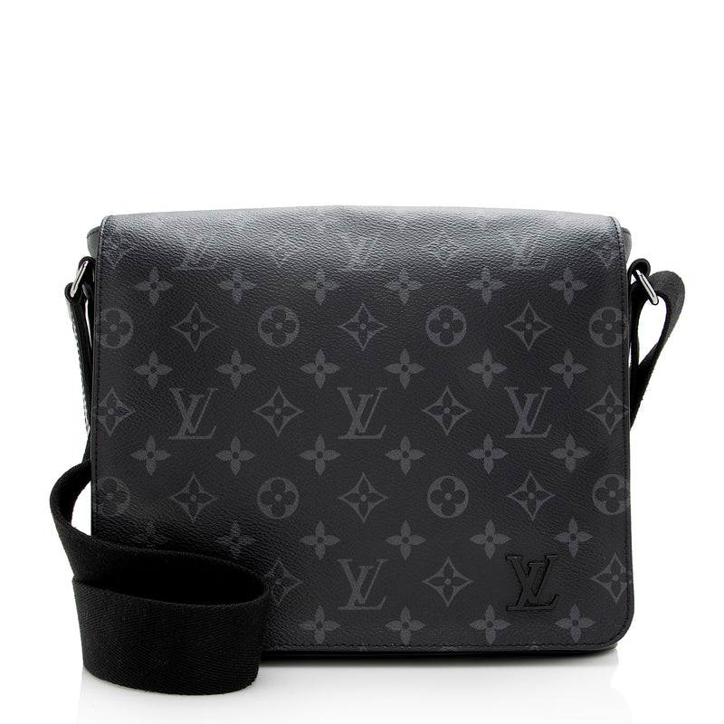 Louis Vuitton Black Monogram Leather Very Messenger Bag Louis Vuitton