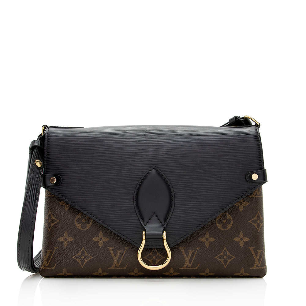 Louis Vuitton Monogram Canvas Epi Leather Saint Michel Shoulder Bag (SHF-20291)