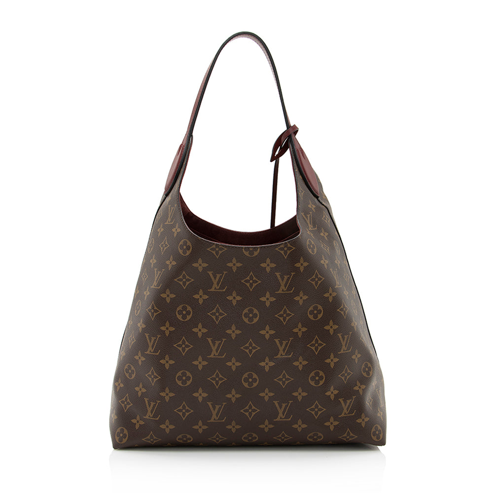 Louis Vuitton Monogram Canvas Flower Hobo (SHF-21532)
