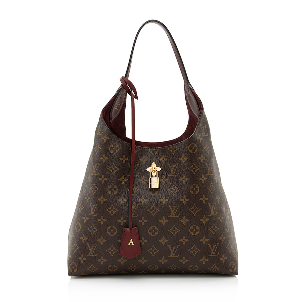 Louis Vuitton Monogram Canvas Flower Hobo (SHF-21532)