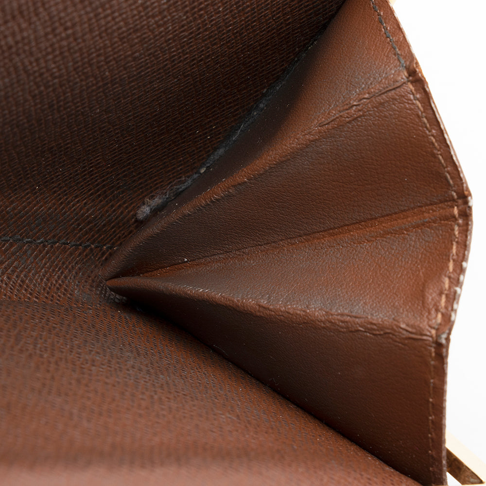 Louis Vuitton Monogram Canvas French Purse Wallet (SHF-21377)