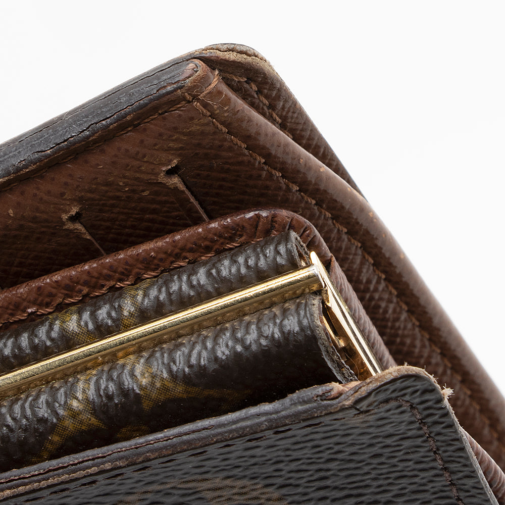 Louis Vuitton Monogram Canvas French Purse Wallet (SHF-21377)