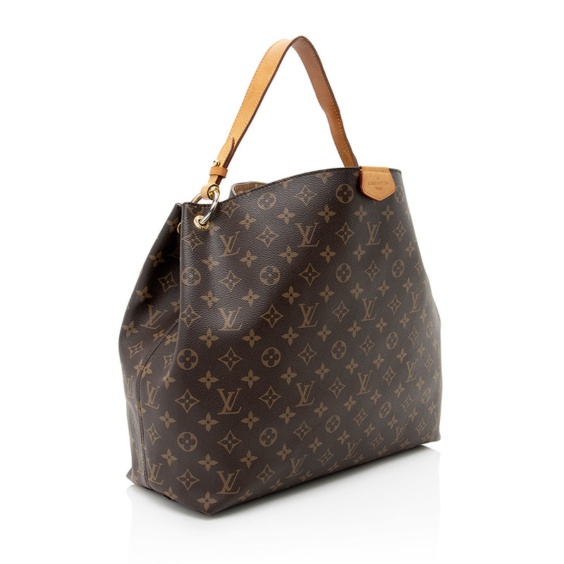Louis+Vuitton+Graceful+Hobo+Bag+MM+Brown+Canvas+Monogram for sale