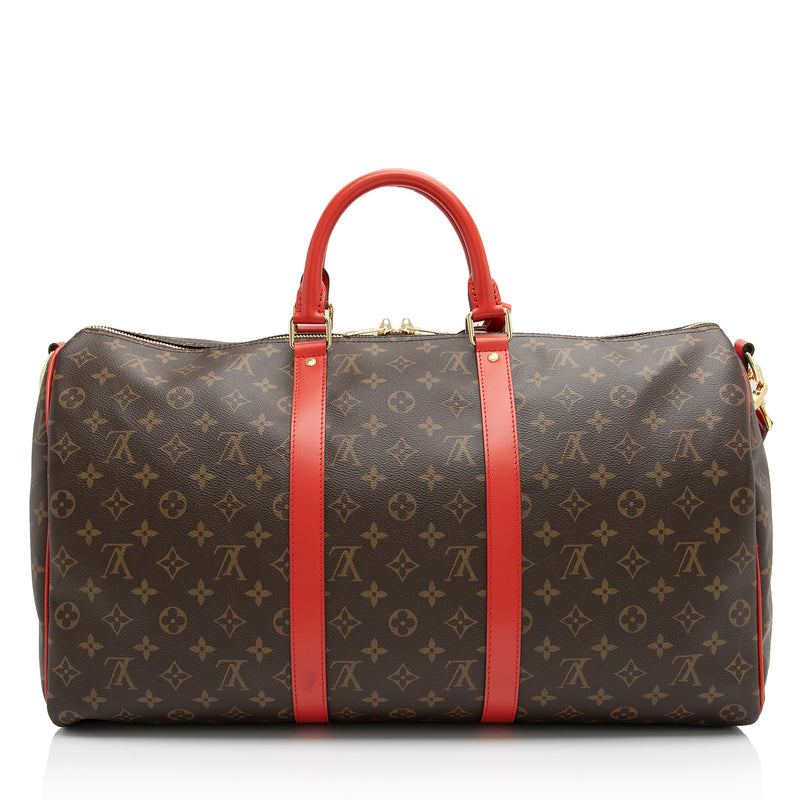 Keepall patent leather travel bag Louis Vuitton Red in Patent