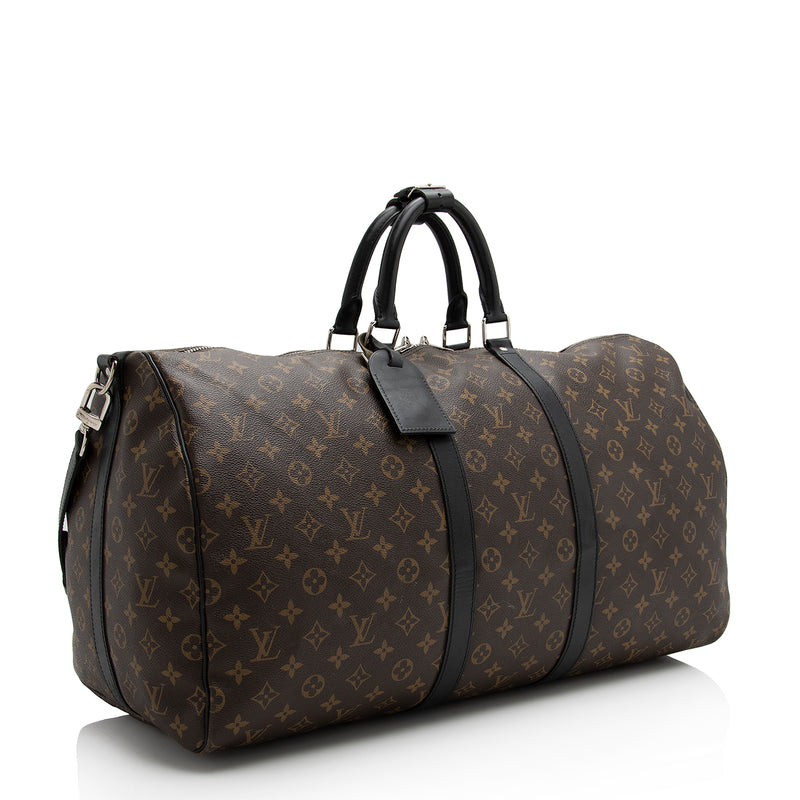 Louis Vuitton Monogram Macassar Keepall Bandouliere 55 Bag
