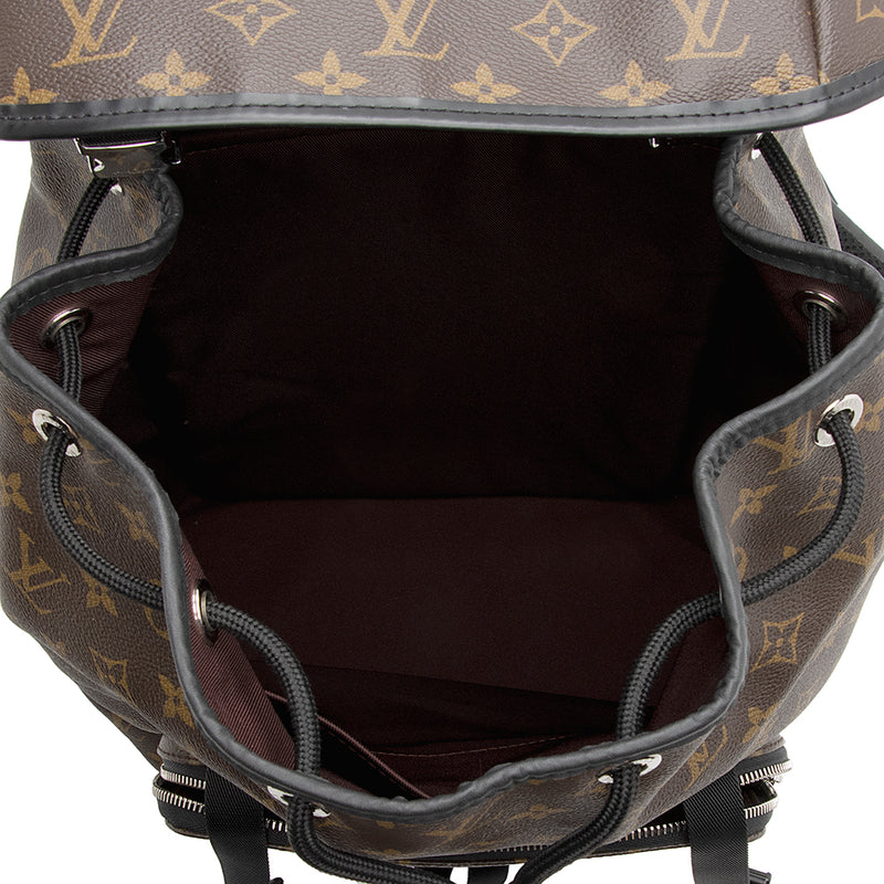 Louis Vuitton Brown Monogram Macassar Zack Backpack Black Leather