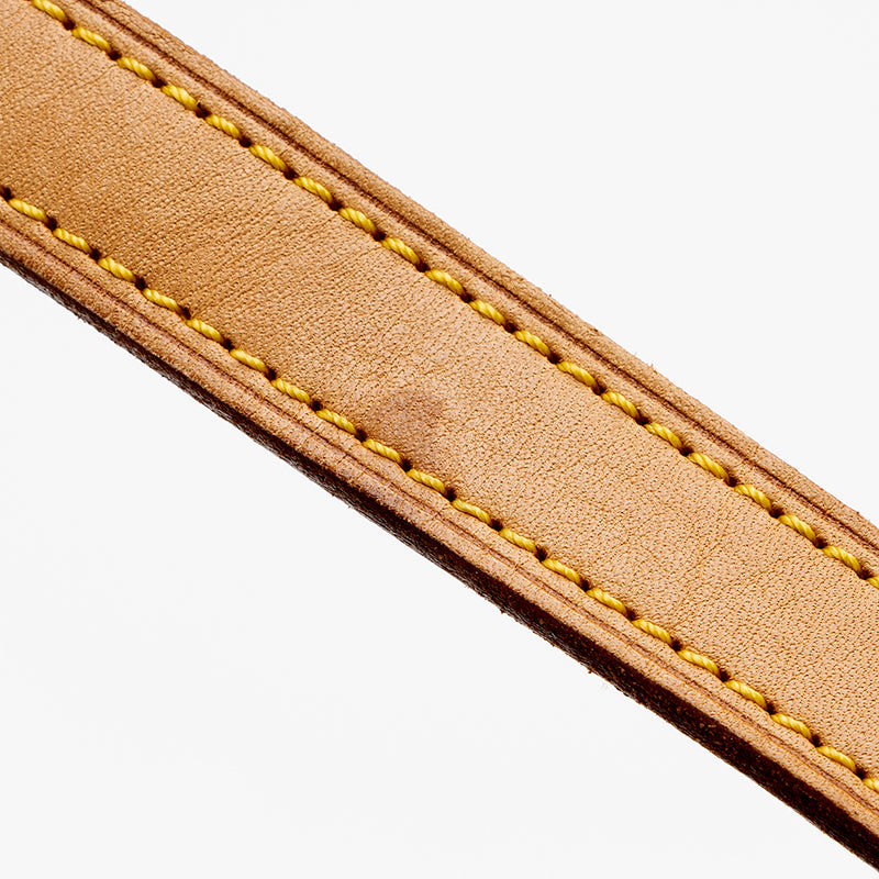 Tan Leather Strap With Yellow Stitching for Petite Louis 