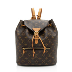 Louis Vuitton Montsouris NM Backpack Monogram Canvas with Leather PM Brown  2289052