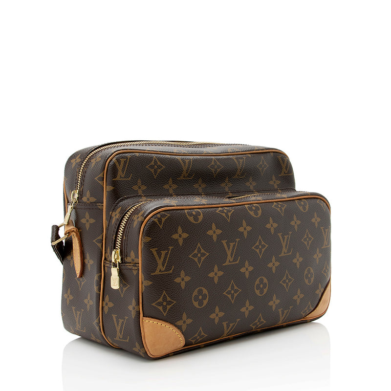 Shop for Louis Vuitton Monogram Canvas Leather Nile MM Shoulder