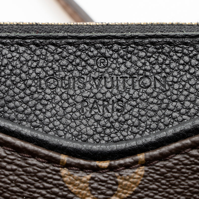Louis Vuitton Pallas Clutch Black Monogram Canvas Shoulder Bag