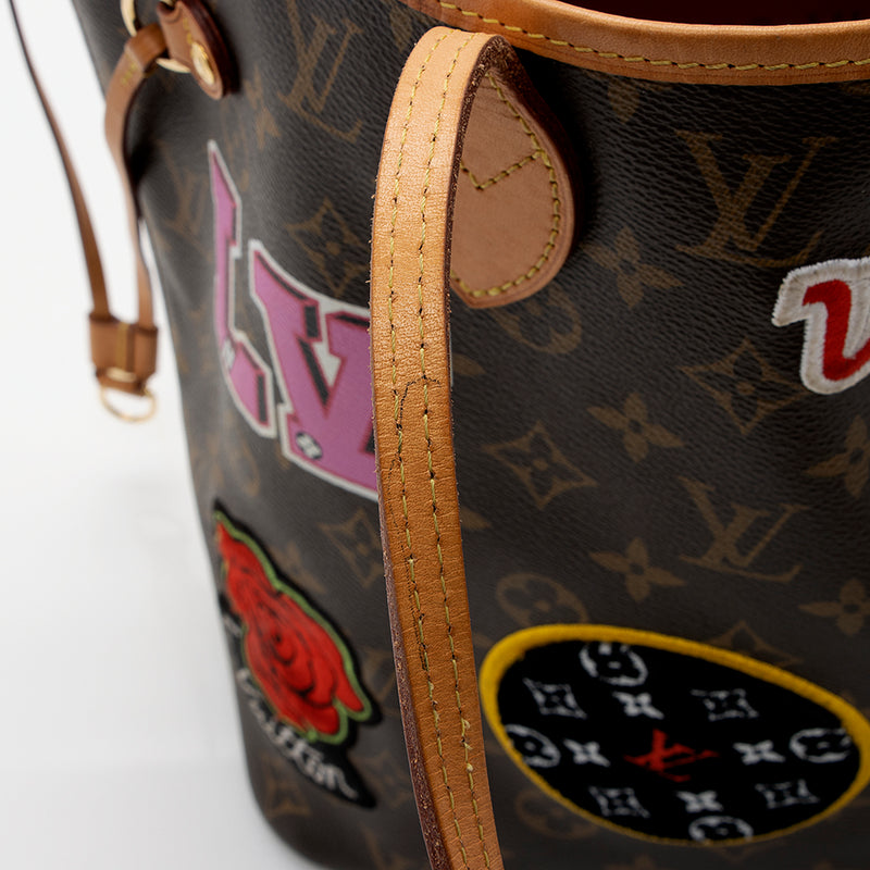 Louis Vuitton, Bags, Authentic Gently Used Neverfull Mm With Patches