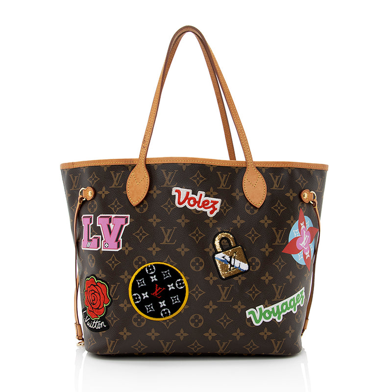 Louis Vuitton Monogram Canvas Patches Neverfull MM Tote (SHF-20704