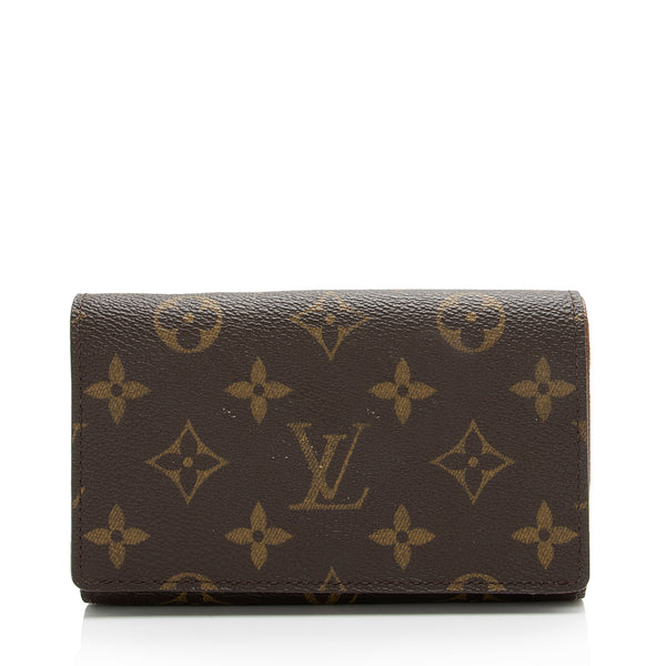 Louis Vuitton Monogram Canvas Porte Monnaie Billets Wallet (SHF-23305)