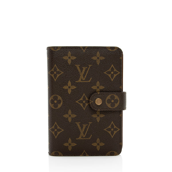 Louis Vuitton Monogram Canvas Porte Papier Zipper Wallet (SHF-15134)