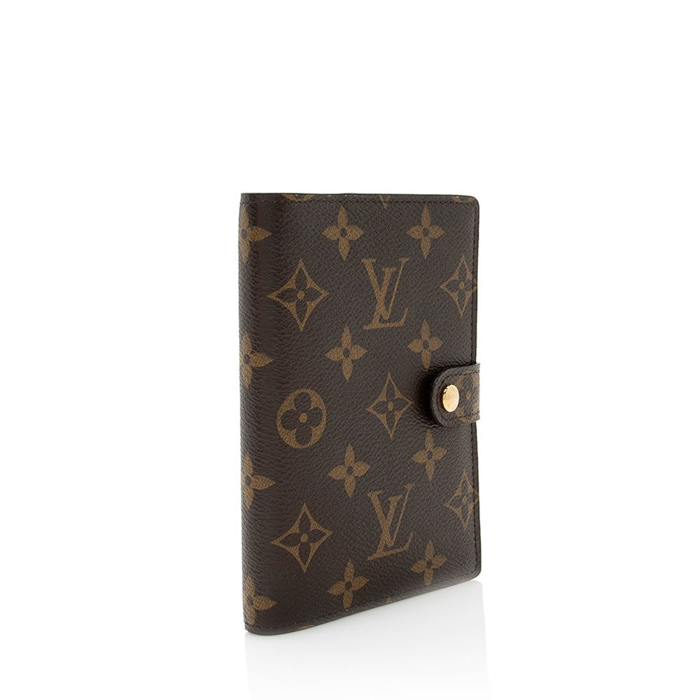 Louis Vuitton Monogram Canvas Small Ring Agenda Cover (SHF-20727)
