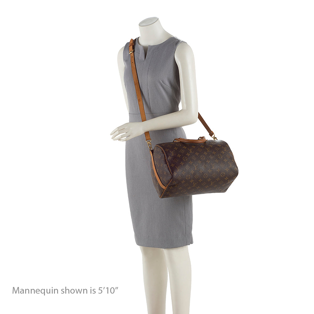 Louis Vuitton Monogram Canvas Speedy Bandouliere 30 Satchel (SHF-18685)