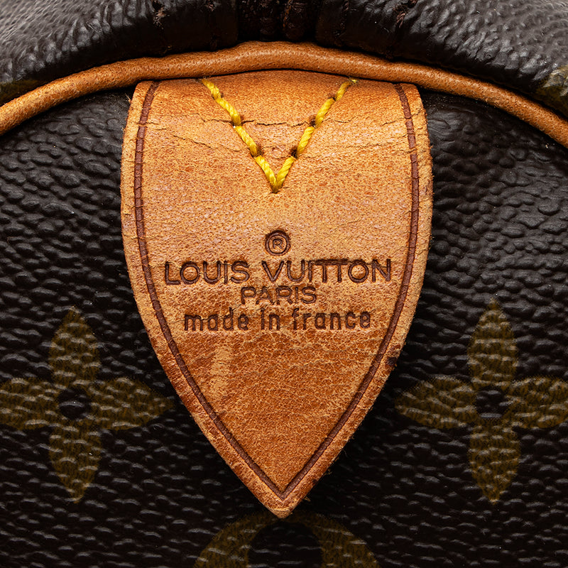 Louis Vuitton Vintage Monogram Canvas Speedy 35 Satchel (SHF-17134)