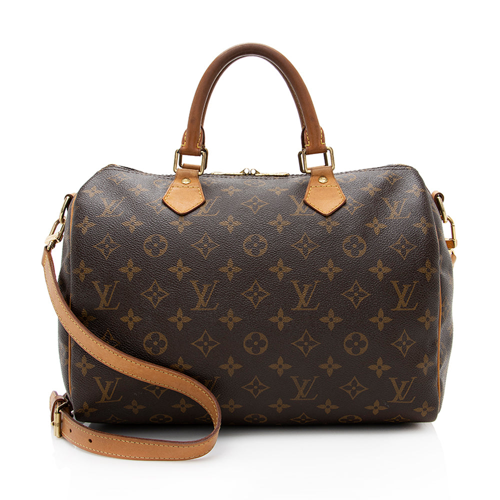 Louis Vuitton Monogram Canvas Speedy Bandouliere 30 Satchel (SHF-18685)