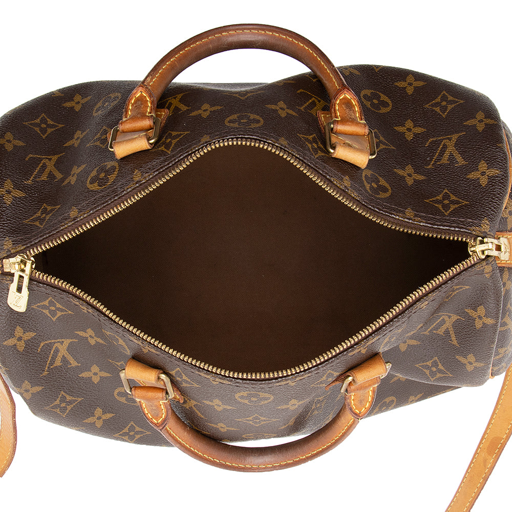 Louis Vuitton Monogram Canvas Speedy Bandouliere 30 Satchel (SHF-18685)