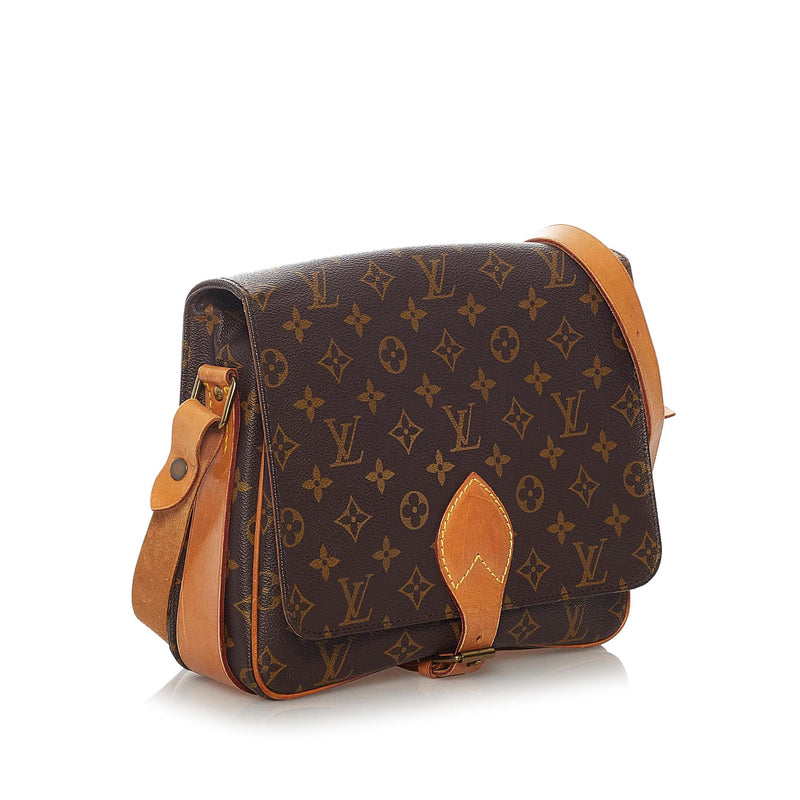 Brown Louis Vuitton Monogram Cartouchiere MM Crossbody Bag