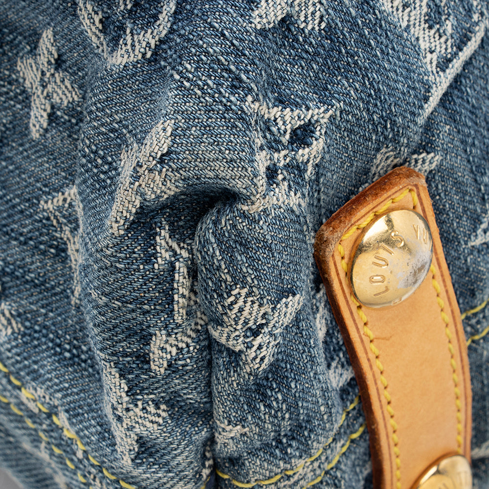 Louis Vuitton Monogram Denim Baggy GM Shoulder Bag (SHF-21643)