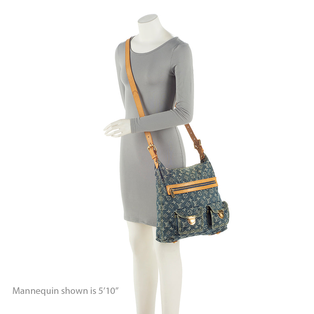Louis Vuitton Monogram Denim Baggy GM Shoulder Bag (SHF-21643)