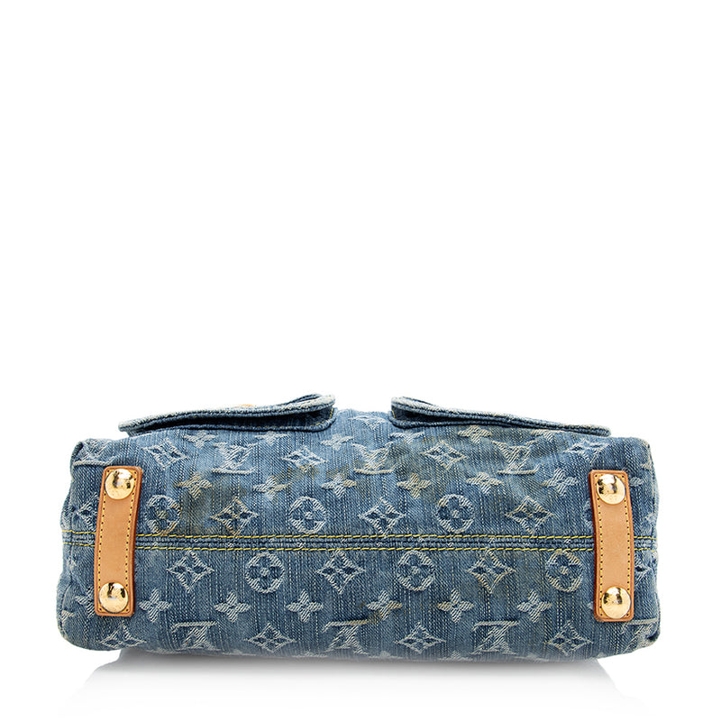 Louis Vuitton Monogram Denim Baggy PM Shoulder Bag (SHF-20300)