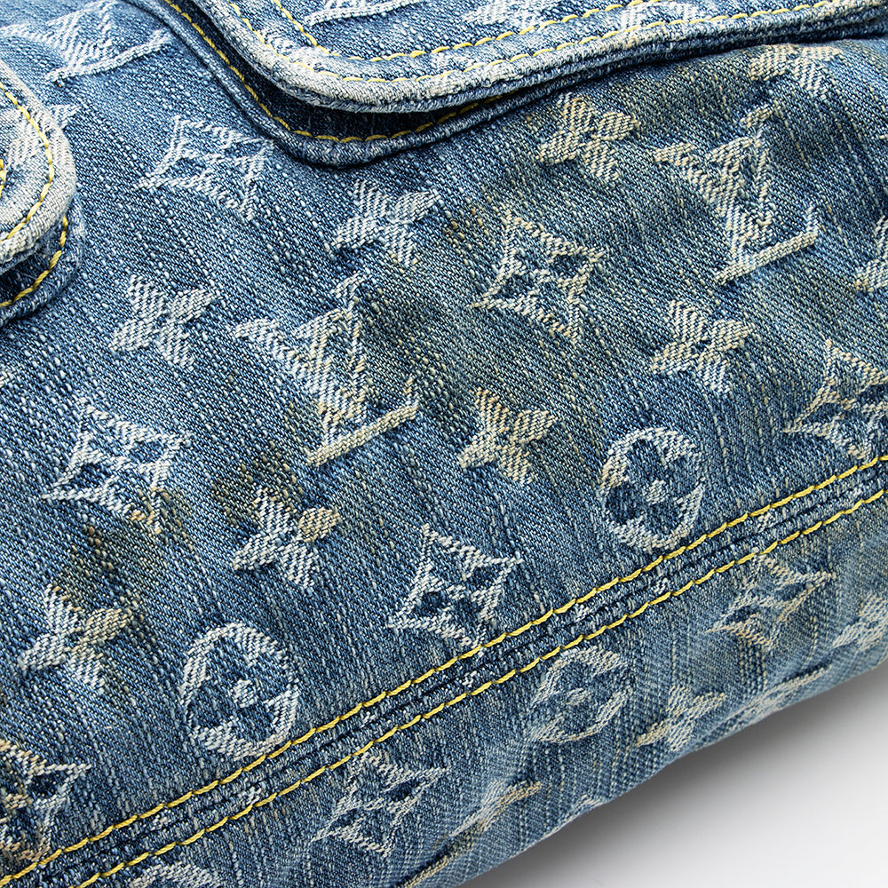 Louis Vuitton Monogram Denim Baggy PM Shoulder Bag (SHF-20300)
