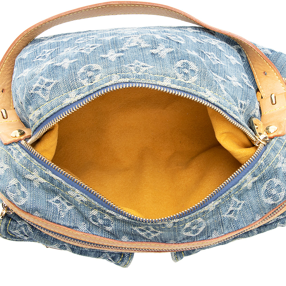 Louis Vuitton Monogram Denim Baggy PM Shoulder Bag (SHF-20300)