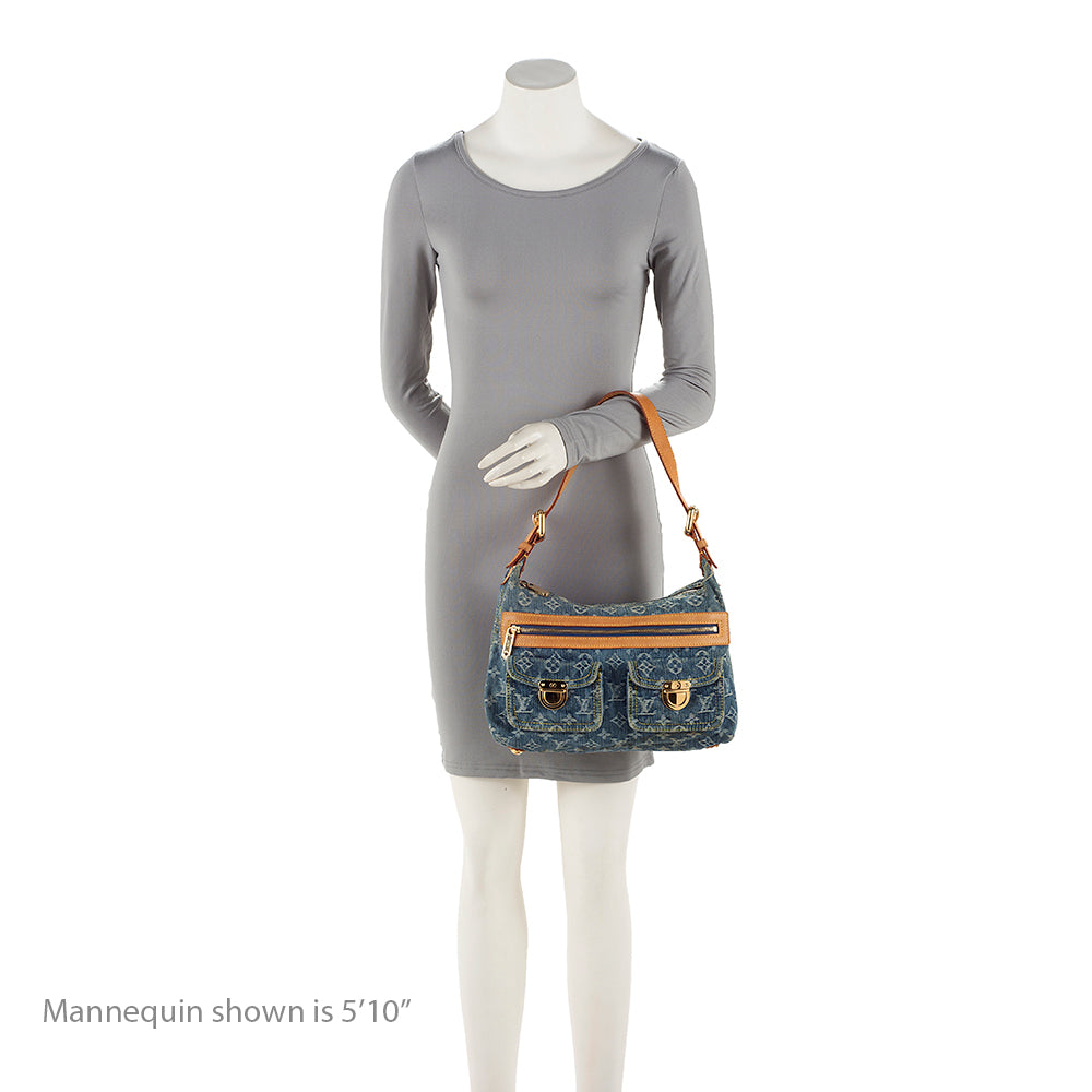 Louis Vuitton Monogram Denim Baggy PM Shoulder Bag (SHF-20300)