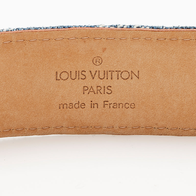 Louis Vuitton Monogram Denim Belt- Size 36 / 90 (SHF-18097)