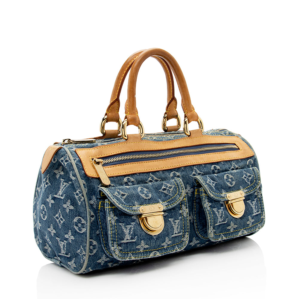 Louis Vuitton Monogram Denim Neo Speedy Satchel - FINAL SALE (SHF-20203)