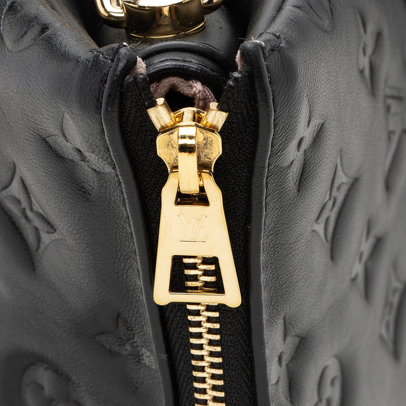 Louis Vuitton Coussin Bag Monogram Embossed Lambskin PM Gray 2409851