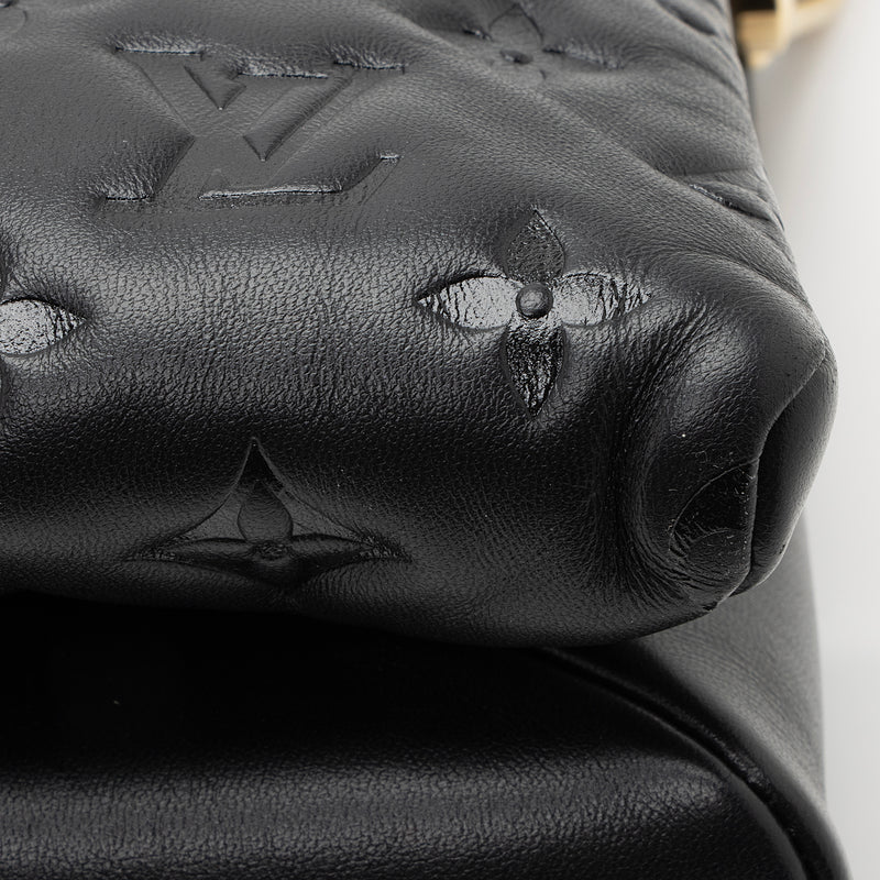 100% AUTHENTIC Louis Vuitton Coussin Shoulder Bag PM Black Leather
