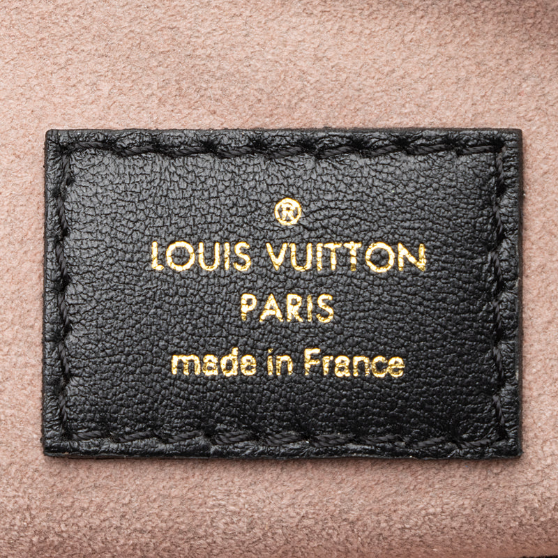 LOUIS VUITTON Lambskin Embossed Monogram Coussin PM Taupe 1221082