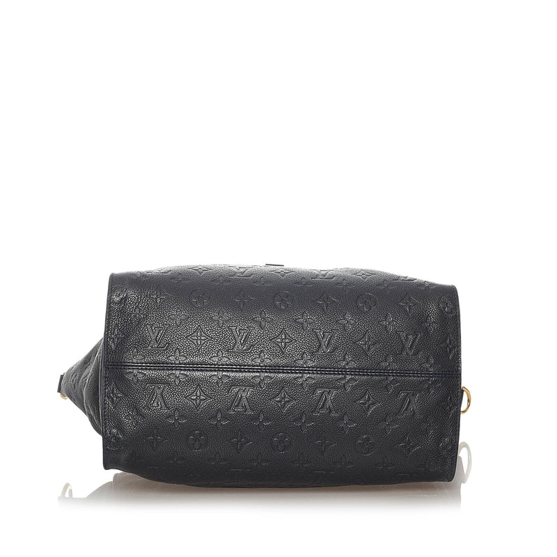 LOUIS VUITTON Lumineuse PM Monogram Empreinte Leather Shoulder Bag Bla