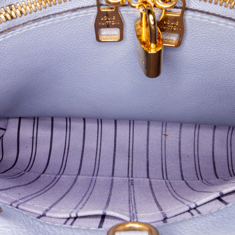 Louis Vuitton Blue Monogram Empreinte Leather Montaigne BB