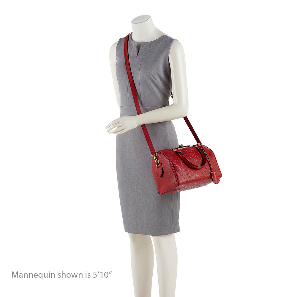Louis Vuitton Monogram Empreinte Speedy Bandouliere 25 Satchel (SHF-15020)